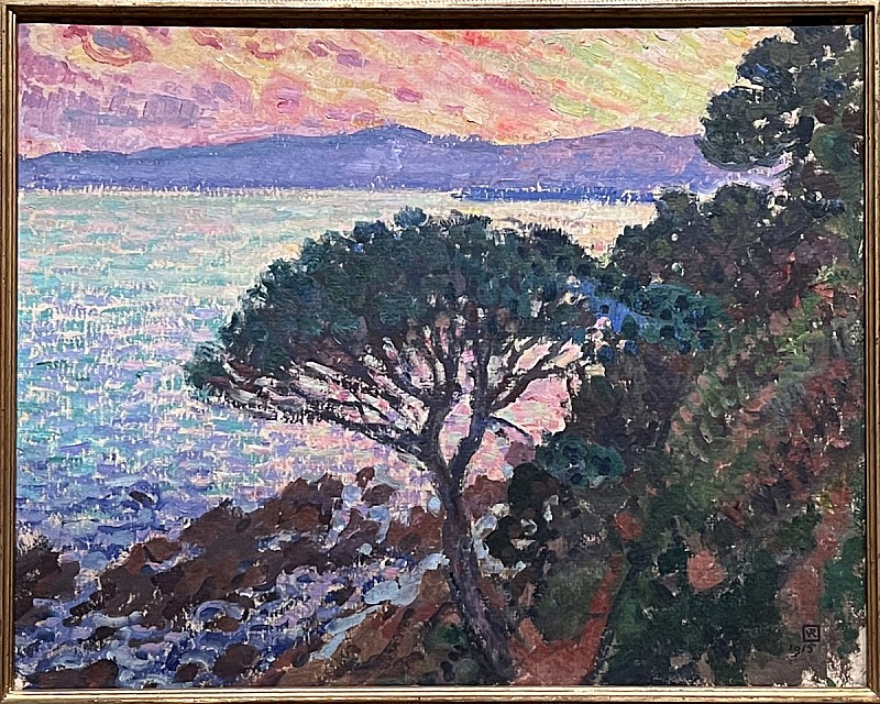 Théo Van Rysselberghe — Pin parasol au bord de mer au coucher de soleil, 1915