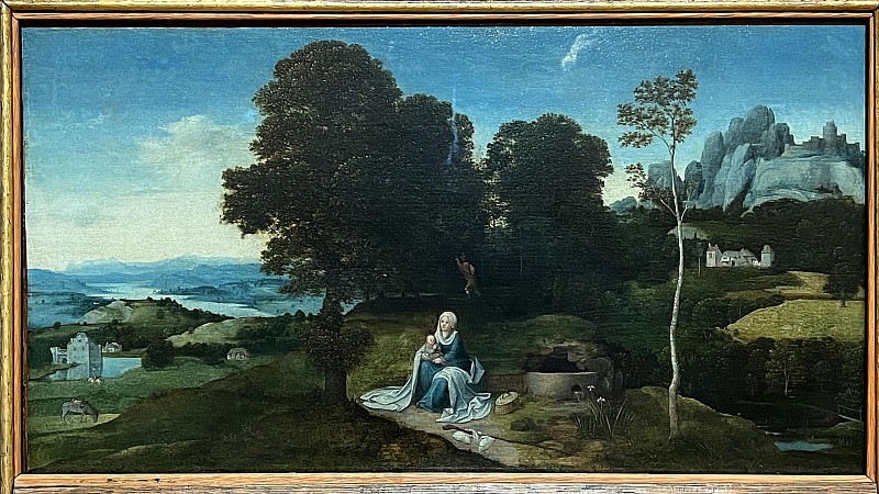 Joachim Patinir — Paysage avec le repos pendant la fuite en Égypte, vers 1518-1524