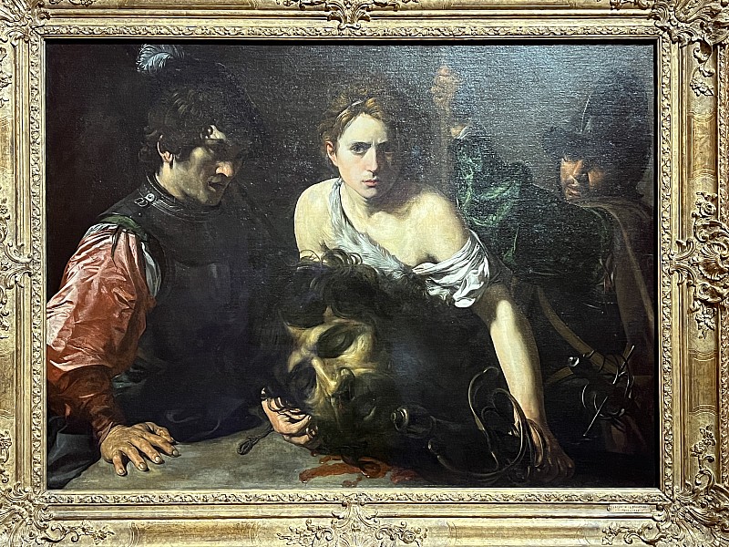 Valentin de Boulogne — David avec la tête de Goliath et deux soldats, vers 1616-1618
