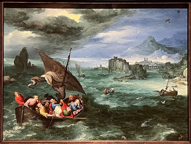 Jan Brueghel l'Ancien — Le Christ dans la tempête sur la mer de Galilée, 1596