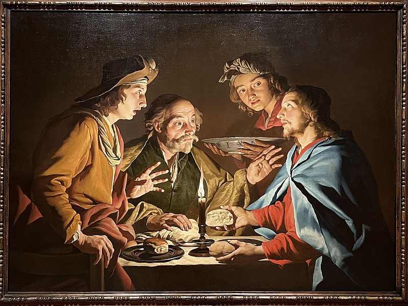 Matthias Stom — Le Souper à Emmaüs, vers 1640-1643