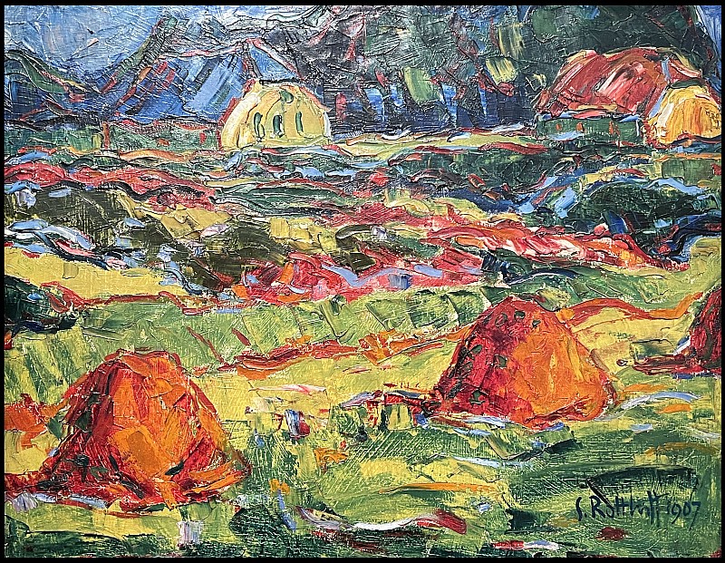 Karl Schmidt-Rottluff — Paysage d'automne à Oldenbourg, 1907
