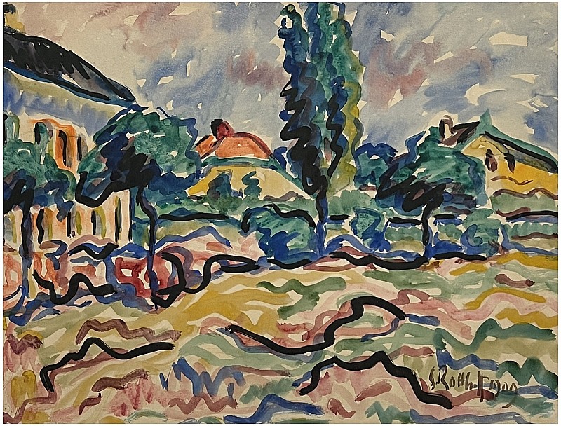 Karl Schmidt-Rottluff — Le Village de Dangast, 1909