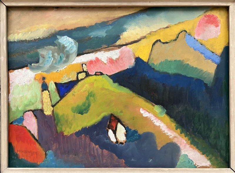 Kandinsky — Landscape with church, 1910