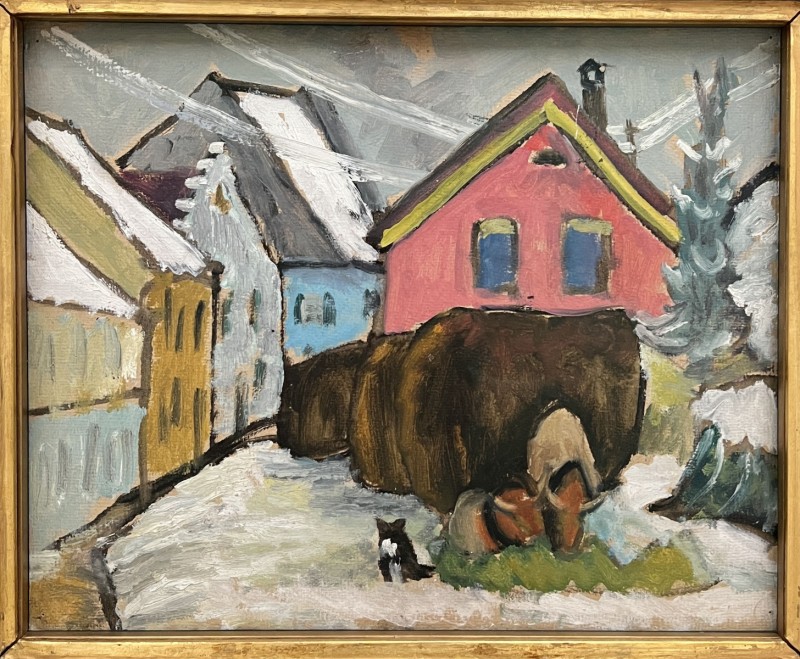 Gabriele Münter — Charrettes de paille, 1911